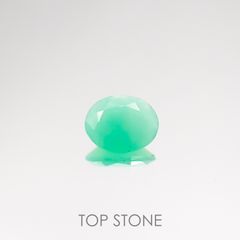 グリーンオパール(宝石名コモンオパール) 南アフリカ産 1.08ct 識別済[210611387]8.9×7.1mm前後