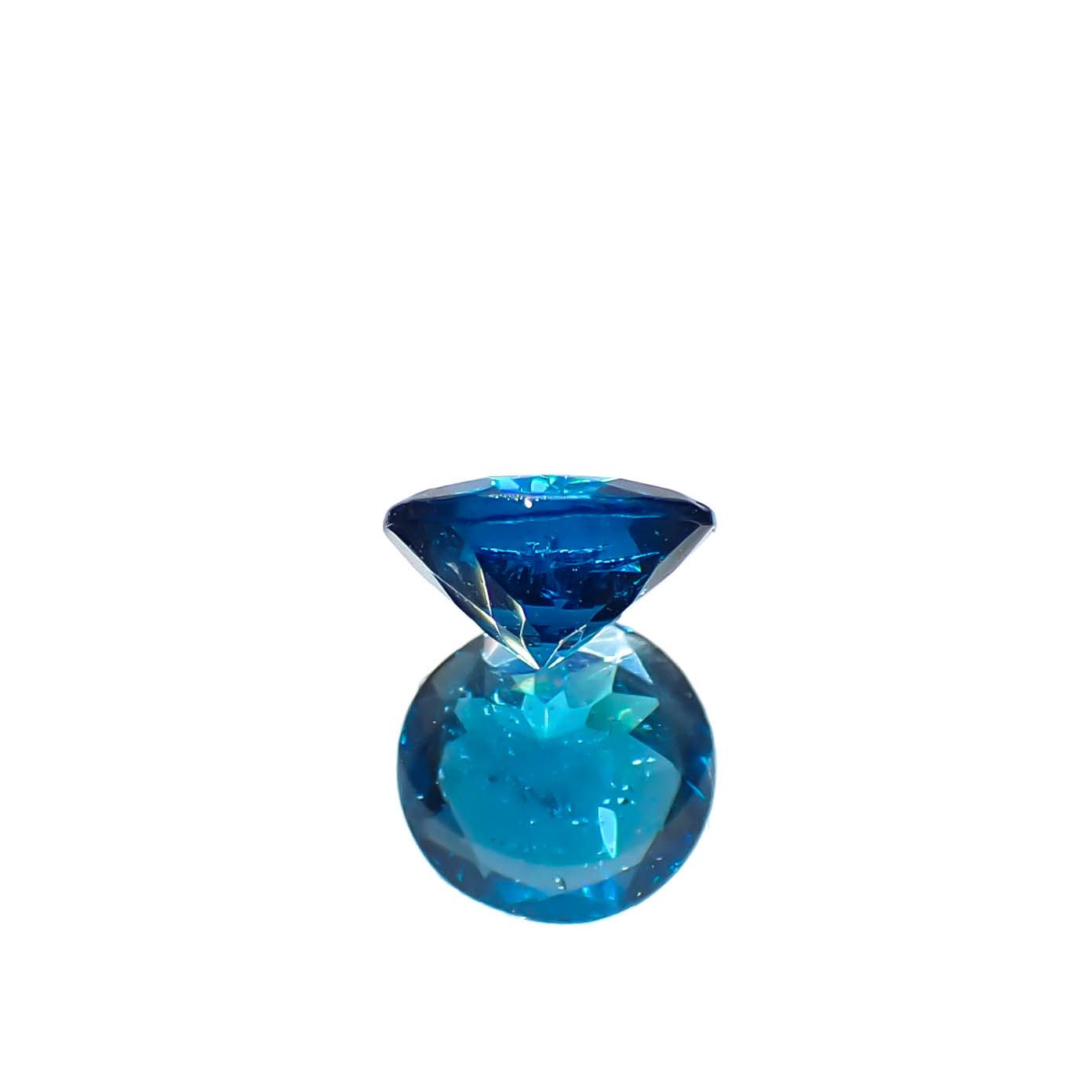 ディープブルーアパタイト マダガスカル産 0.32ct[240828635]4.6x4.5mm前後