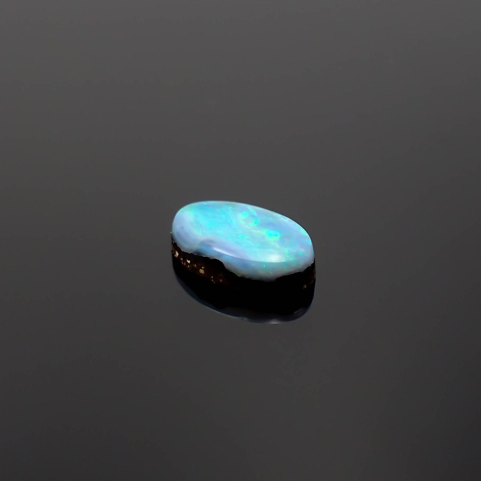 ボルダーオパール 原石磨き オーストラリア産 0.79ct[231225150]8x5mm前後