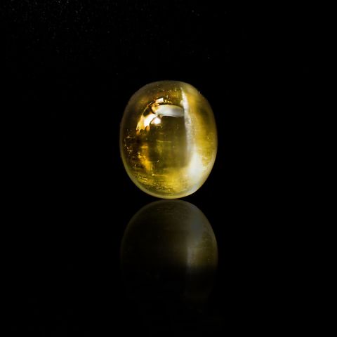イエローベリルキャッツアイ(宝石名イエロー・ベリル キャッツアイ)ブラジル産 4.48ct 識別済[220917873]11x9.2mm前後