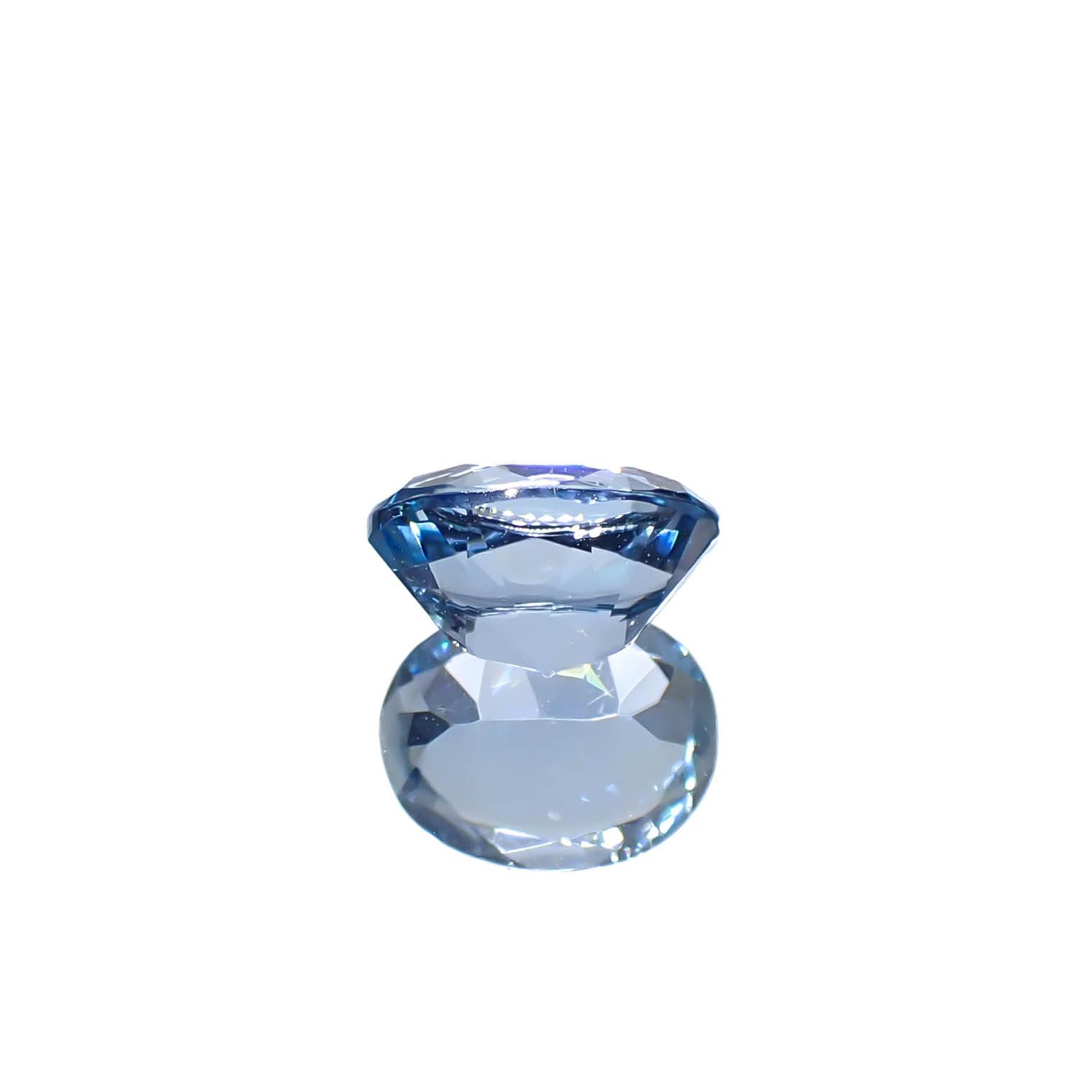 タトゥーアクアマリン ブラジル・ミナスジェライス州タトゥー鉱山産 0.70ct[240929121]6.6x5.3mm前後