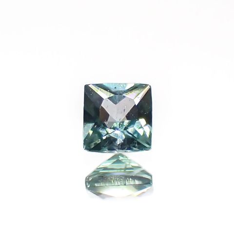 ◇プリンセスカット◇ブルーグリーンコーネルピン(宝石名コーネルピン)タンザニア産 0.10ct 識別済[221219235]2.3x2.3mm前後