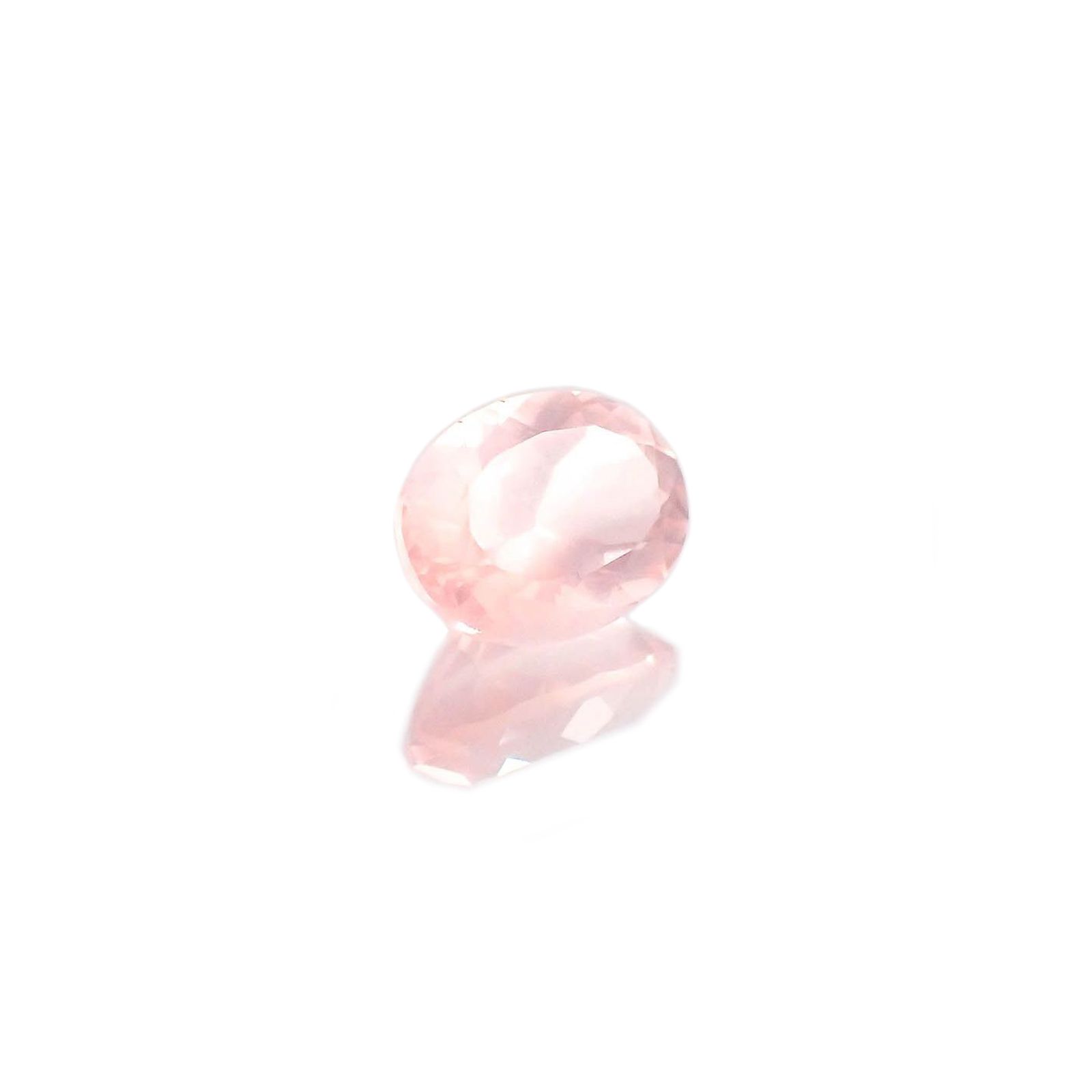 ディープローズクォーツ(宝石名ローズ・クォーツ)モザンビーク産 1.64ct 識別済[230622418]8.6x6.7mm前後