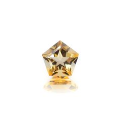 <ランダムセレクト1個販売> ◇ペンタゴンカット◇シトリンSA(宝石名シトリン) ブラジル産 識別済 0.38ct前後 / 5x5.1mm前後 [210310171]