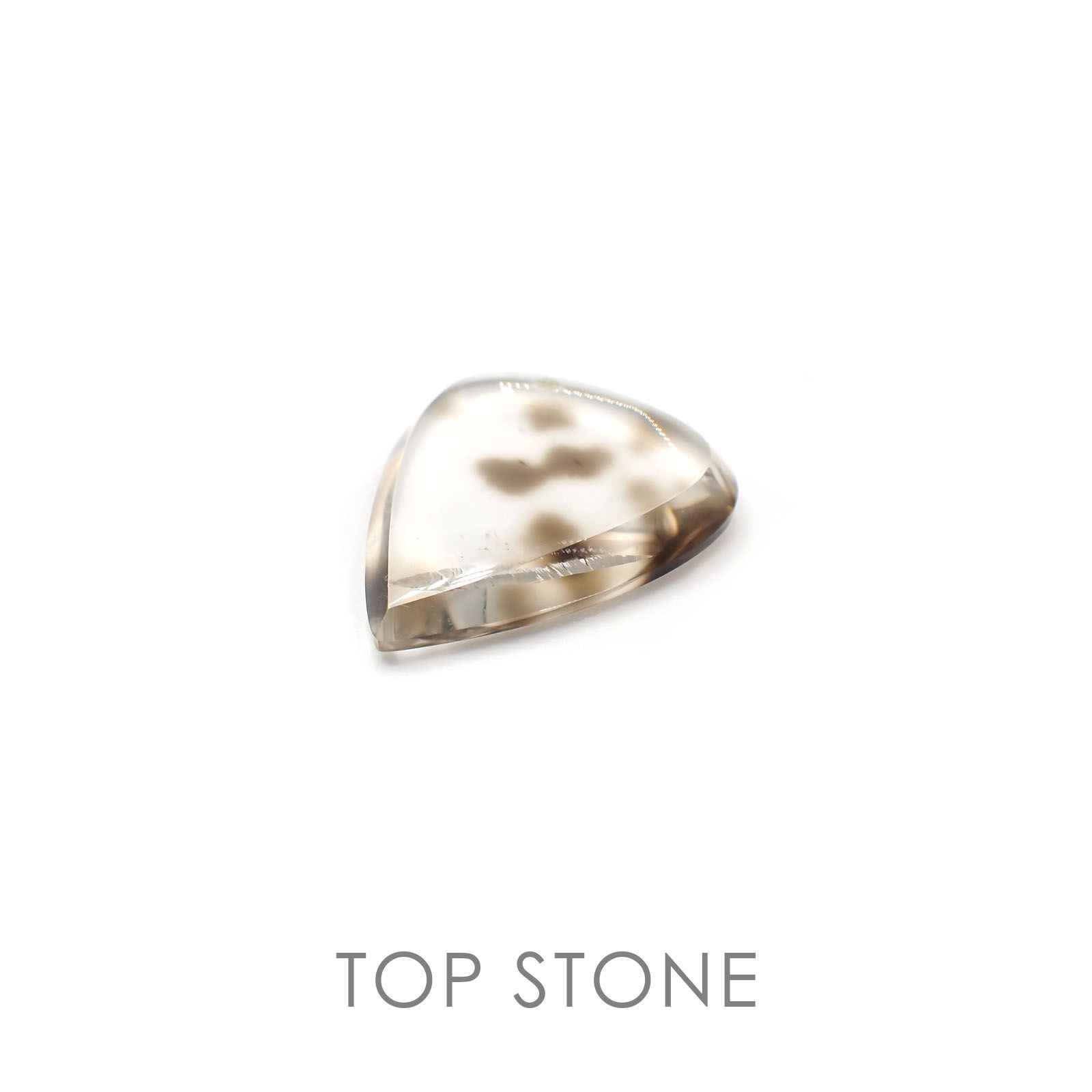ダルメシアンクォーツ(宝石名ラジエーション・ダメージ・クォーツ) ブラジル産 22.67ct 識別済[20095867]28.4×23.1mm前後