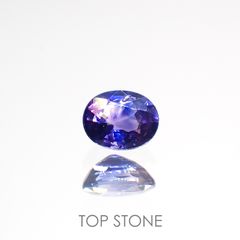 バイカラーサファイア(宝石名サファイア)タンザニア産 0.34ct 識別済[220616195]4.4x3.5mm前後
