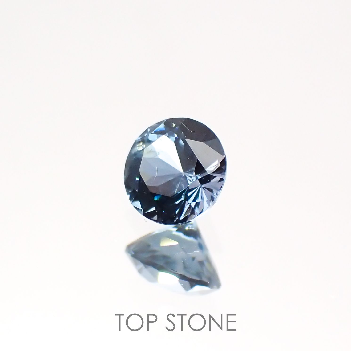 グレイッシュブルースピネル ビルマ産 ルース 0.29ct[210913137]3.9×3.9mm前後