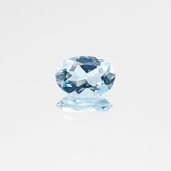 アクアマリン サンタマリアカラー(宝石名アクアマリン)モザンビーク産 0.36ct 識別済[230622260]6x4.1mm前後