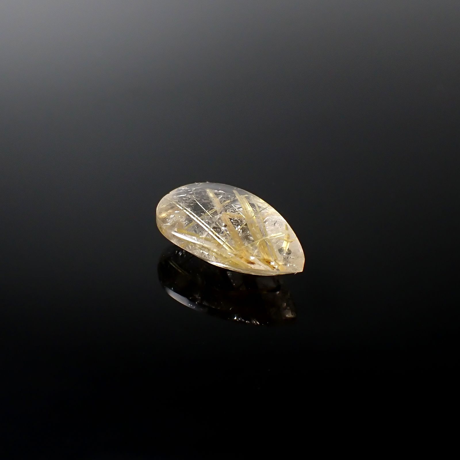 太陽ルチルクォーツ ブラジル産 4.24ct[240427302]14.7x9.5mm前後