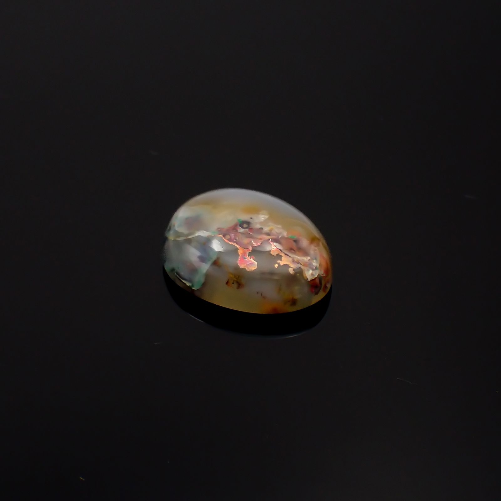 コッパークリソコラインカルセドニー インドネシア産 12.76ct[230722646]18.4x14.4mm前後