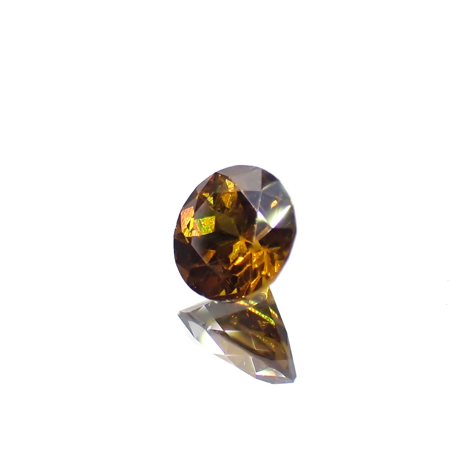 アンドラダイトグロッシュラーガーネット(宝石名アンドラダイト/グロッシュラー・ガーネット)ナミビア産 0.49ct 識別済[231224549]4.7x4.7mm前後