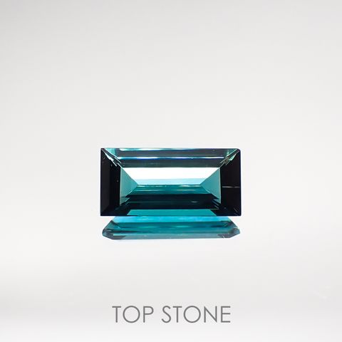 ブルートルマリン(宝石名ブルー・トルマリン) ブラジル産 1.246ct ソ付(彩珠)[210711635]9.8×4.8mm前後