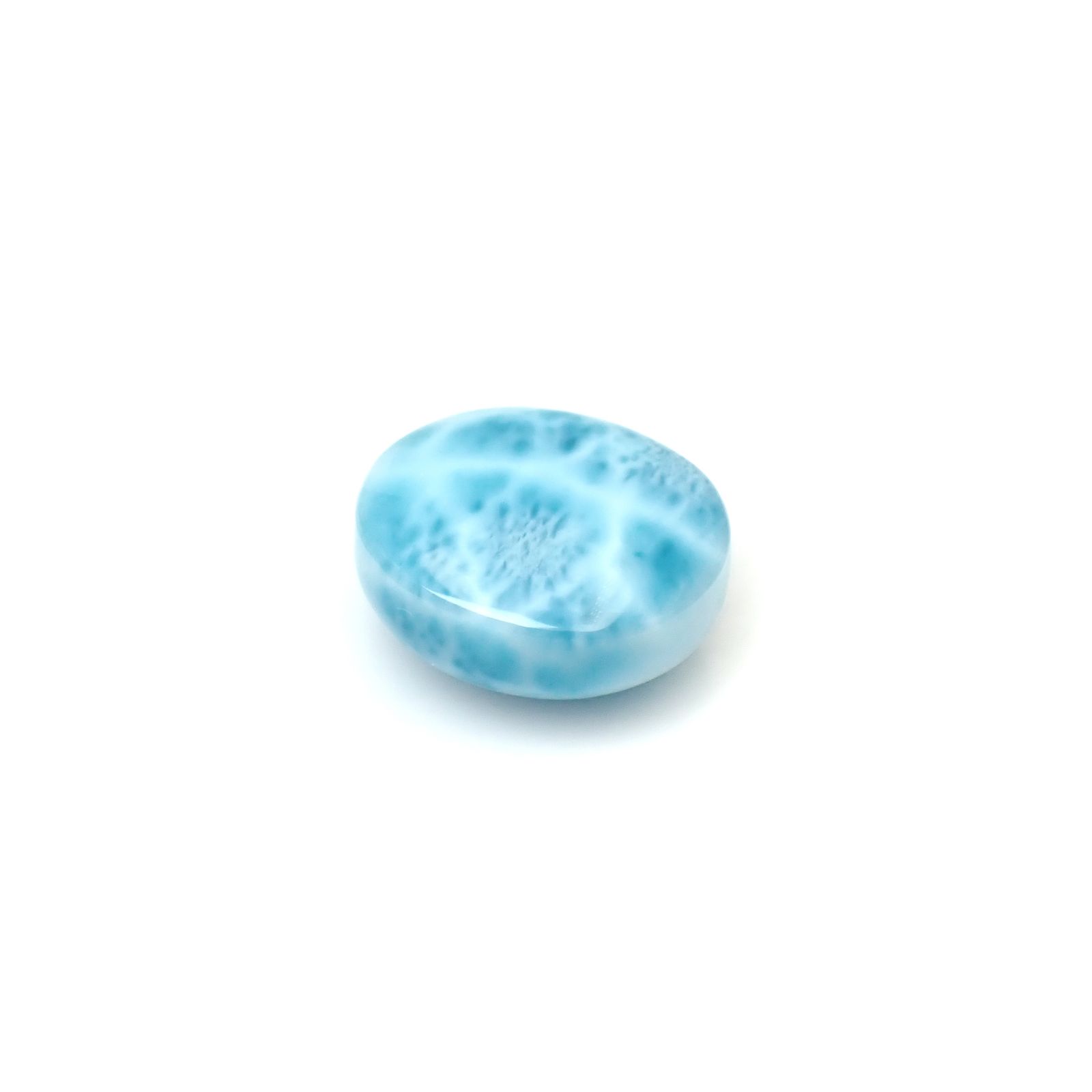 ラリマー(両面模様タイプ） ドミニカ共和国産 45.33ct [250630545]23.2x19.8mm前後