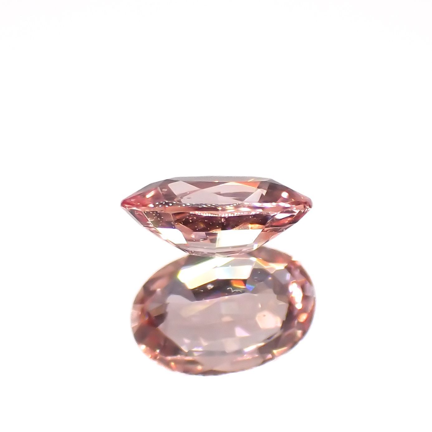 パパラチャサファイア(宝石名サファイア/別名パパラチャ・サファイア)スリランカ産 0.218ct DGL鑑付[221219220]4.46x3.14mm前後