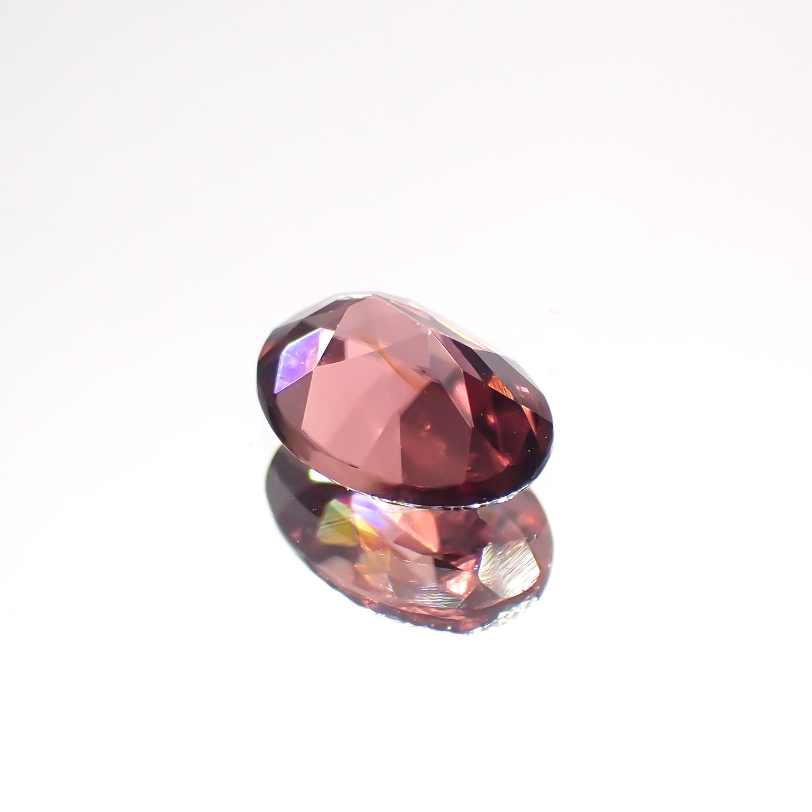 ピンクジルコン(宝石名ジルコン) スリランカ/カンボジア産1.12ct 識別済[21029789]7×4.9mm前後