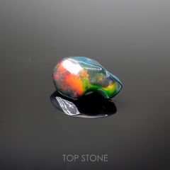 ◇バロック型◇ブラックオパール(宝石名オパール/加熱処理) エチオピア産 1.55ct 識別済[211013505]12×6.3mm前後