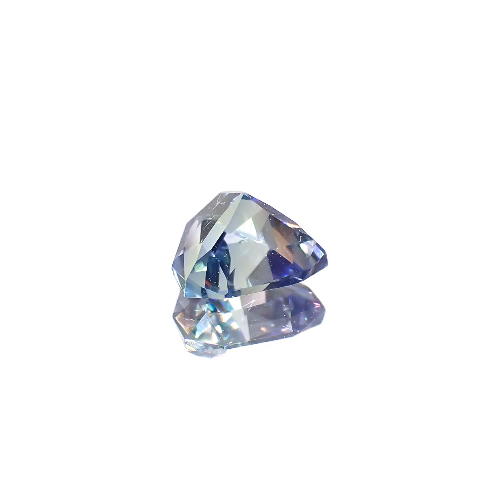 ◇カスタムカット◇バイカラータンザナイト 非加熱 タンザニア産 0.77ct [241029372]6x6mm前後