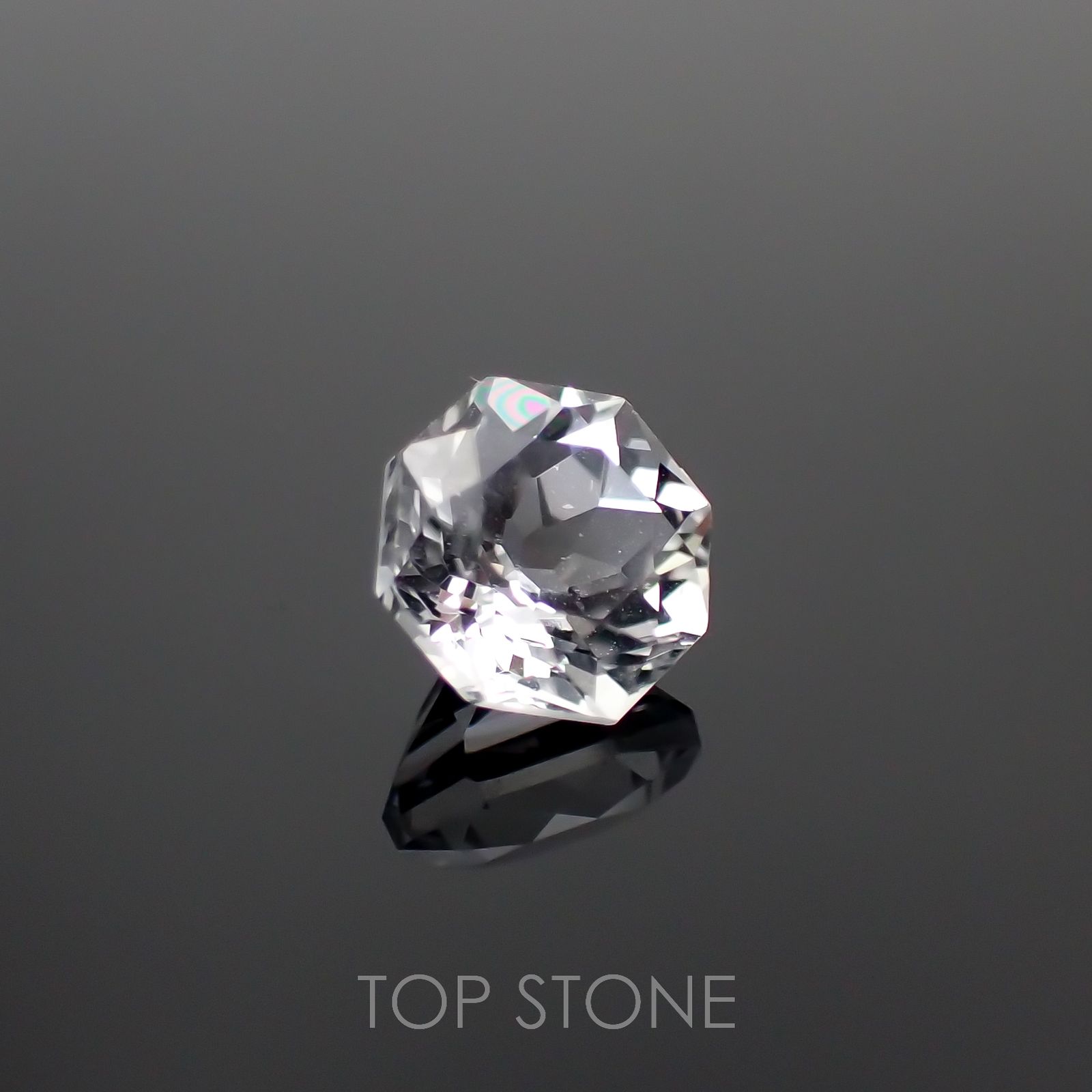 ◇オクタゴンカット◇ホワイトトパーズ ブラジル産 1.27ct[221018495]6.1x6.1mm前後