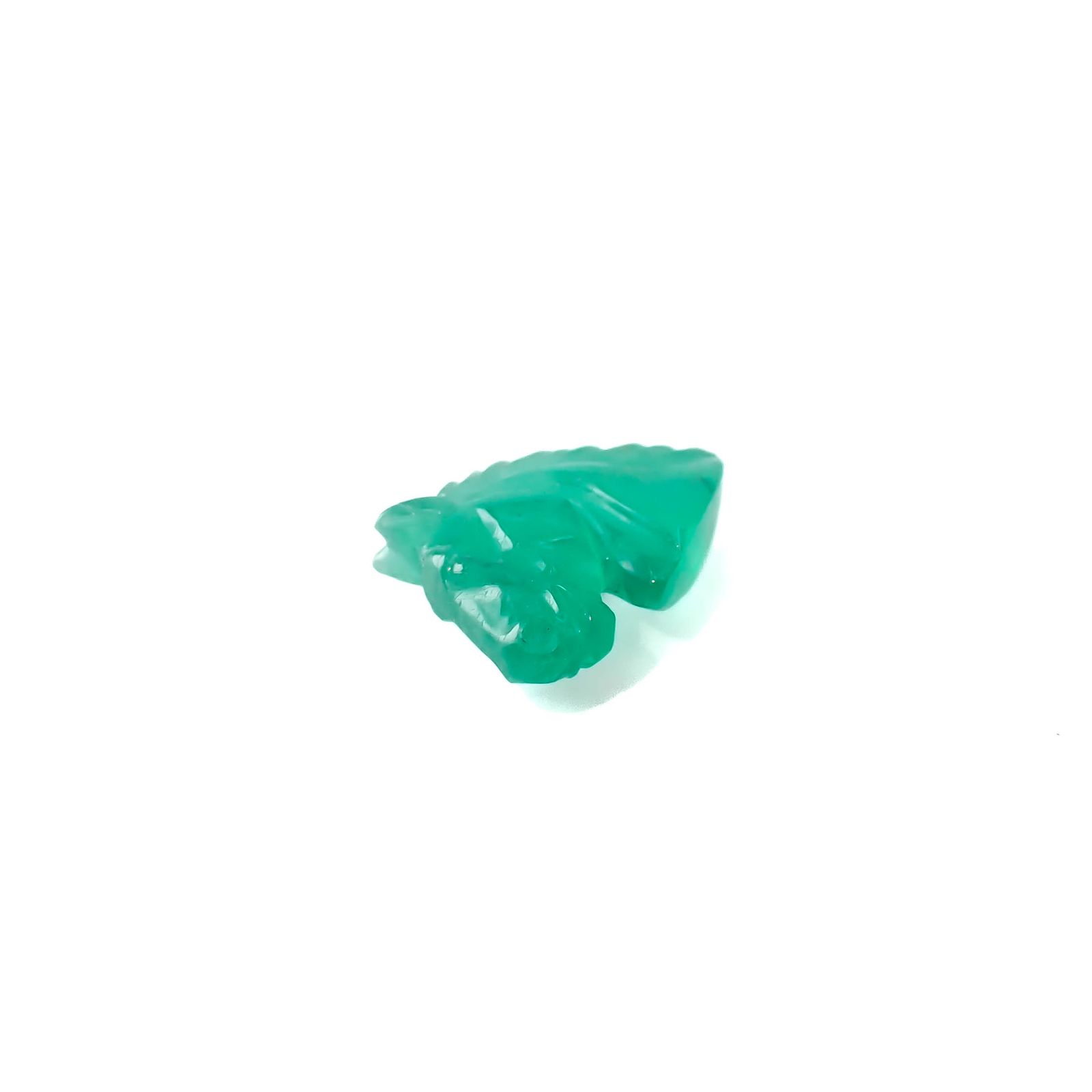 ◇カスタムカット・馬彫刻◇エメラルド コロンビア産 2.60ct[230421700]9.9x12.2mm前後