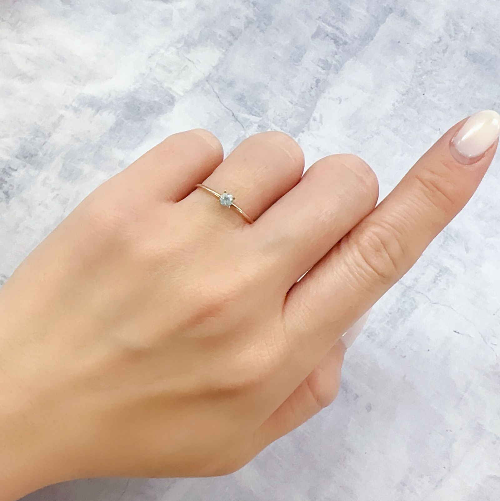 パライバトルマリン(宝石名トルマリン/別名パライバ・トルマリン)モザンビーク産 0.18ct 識別済[230220437]3.3x3.3mm前後
