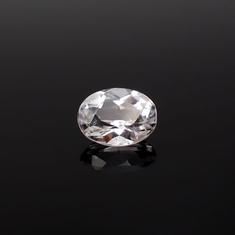 カラーレススポジュミン(宝石名ホワイト・スポジュミン)ブラジル産 1.37ct 識別済[231023803]7.8x6mm前後