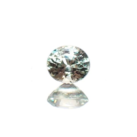 グリーンクリソベリル(宝石名クリソベリル)スリランカ/マダガスカル産 識別済 0.39ct / 4.4x3.8mm前後 [260514465]