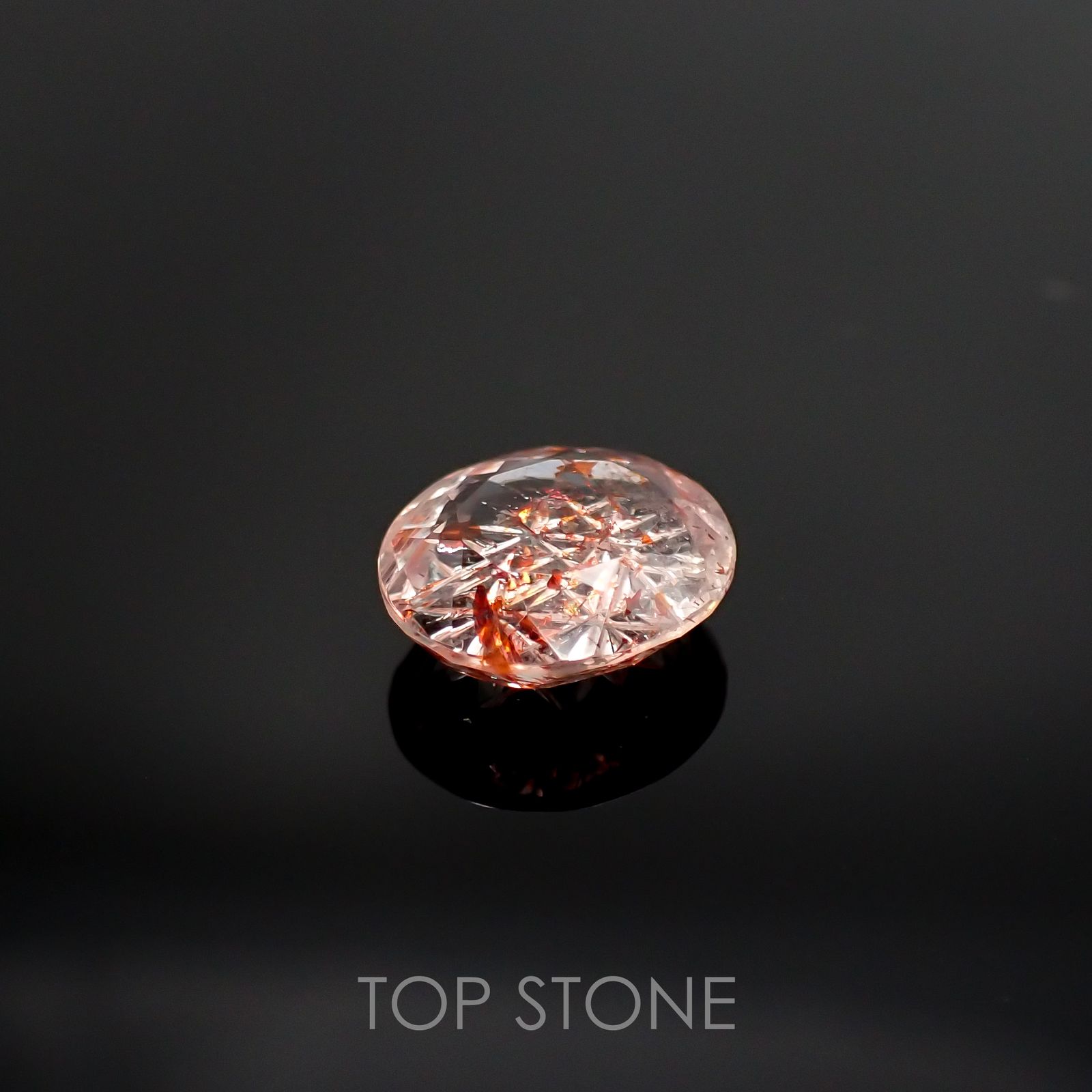 ◇甲州貴石切子 Plus Three◇イリュージョンサンストーン カード付き タンザニア産 ルース 2.43ct[210711604]9.9×8.8mm前後