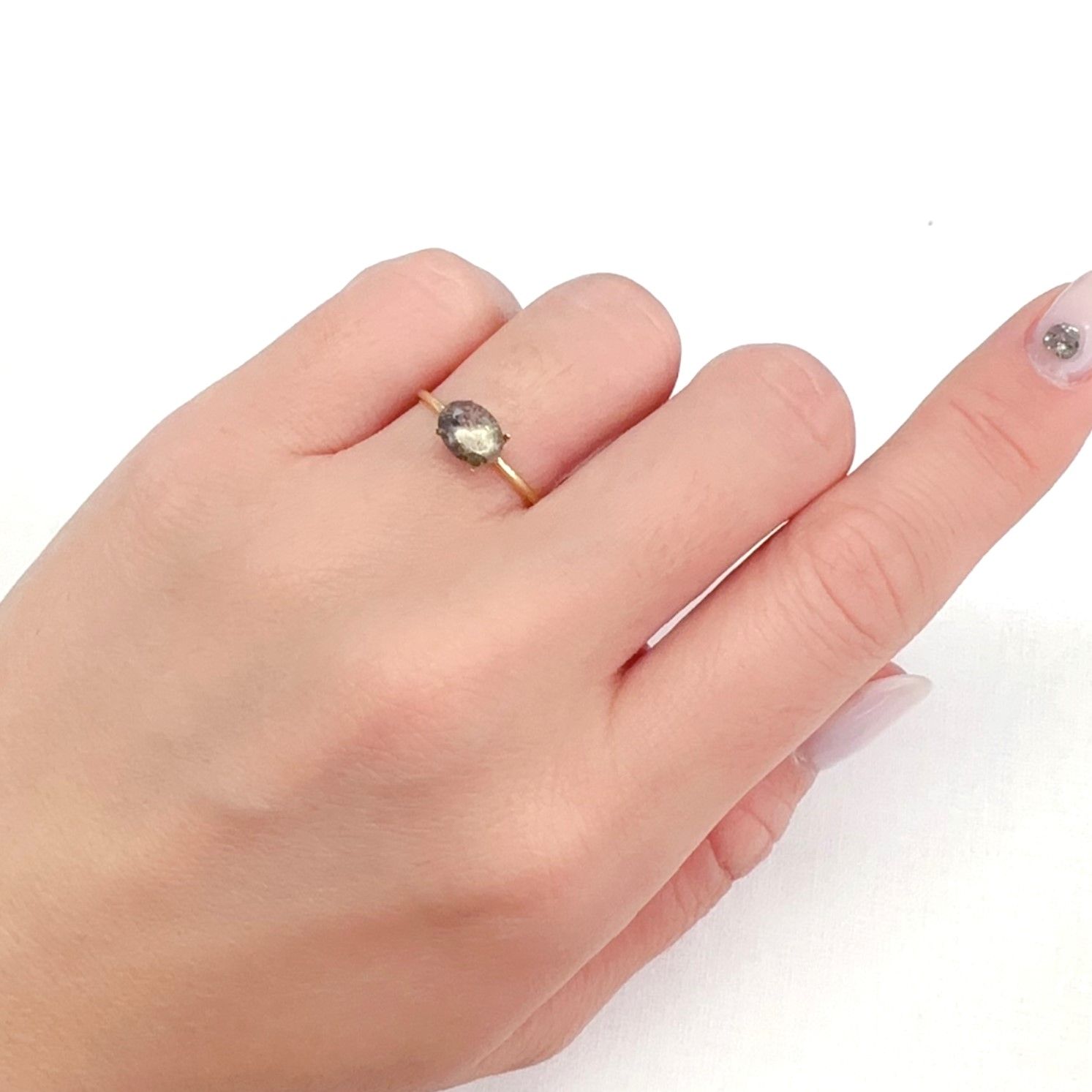 アベンチュリンアクアマリン ナイジェリア産 0.87ct[231224707]7x5.4mm前後