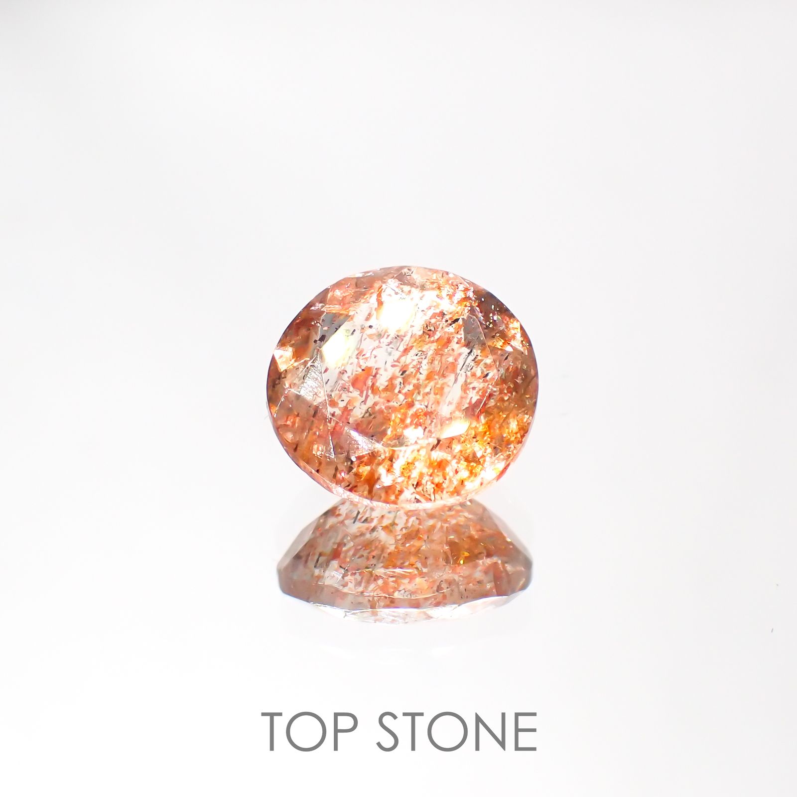 イリュージョンサンストーン インド産 2.31ct[220114214]9.1x9.1mm前後