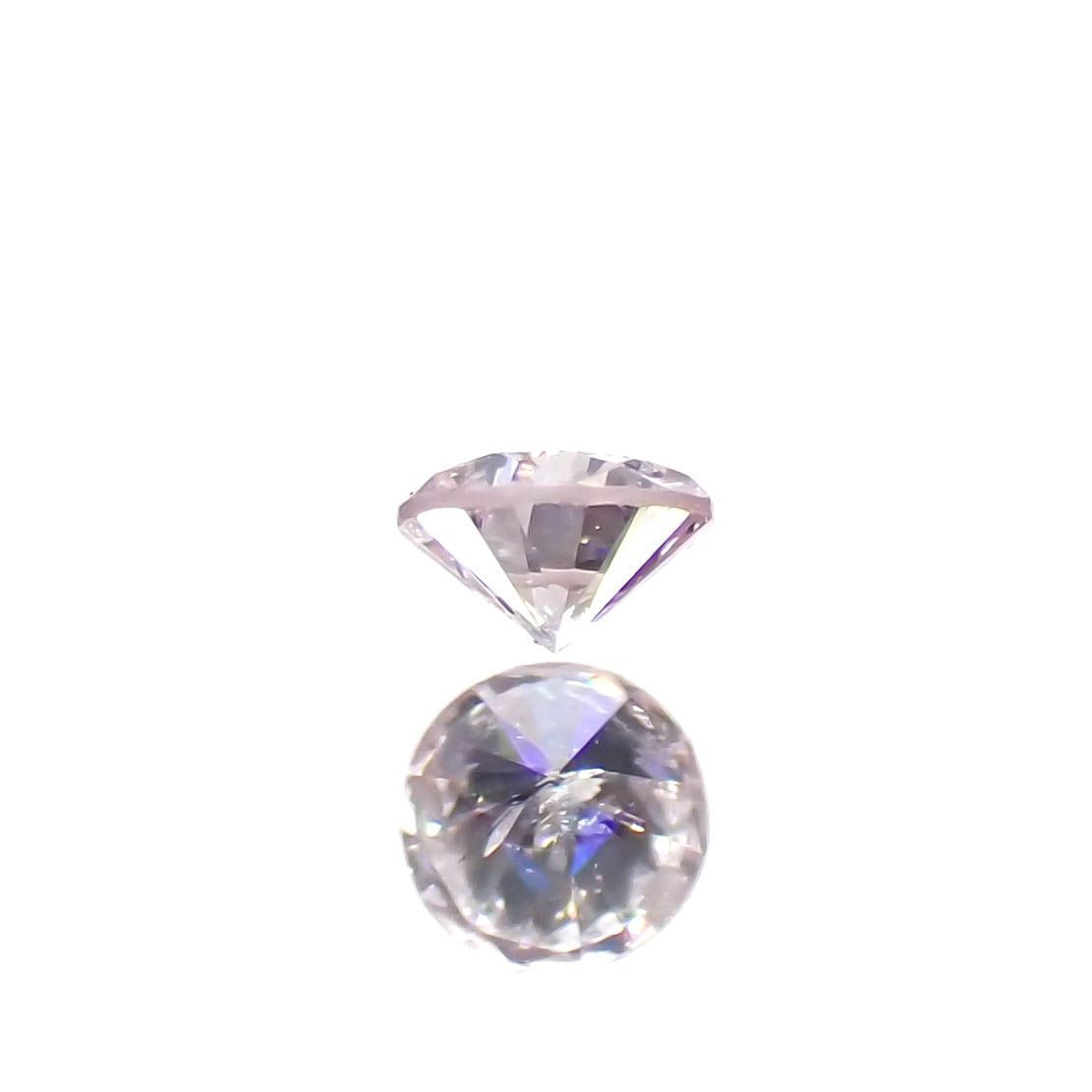 ピンクダイヤモンド(宝石名ダイアモンド I-2/VERY LIGHT PINK) 0.039ct ソ付(CGL)[230120143]2.12x2.17mm前後