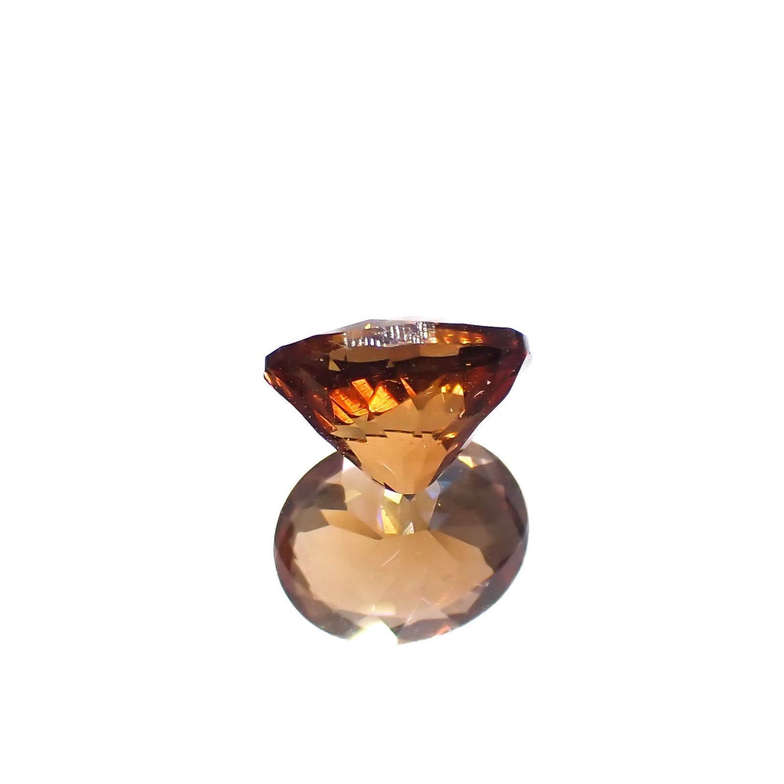 コニャックカラートパーズ メキシコ・ゲレロ州産 1.10ct[221018561]6.9x5.5mm前後
