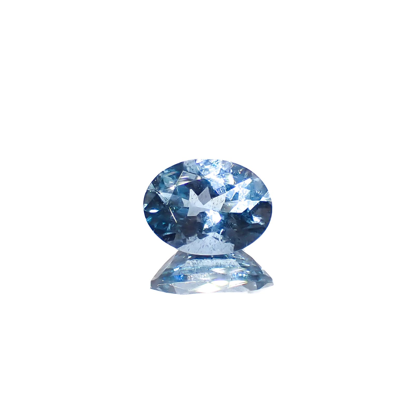 アクアマリン サンタマリアカラー マダガスカル産 1.15ct[240326976]8x6.1mm前後