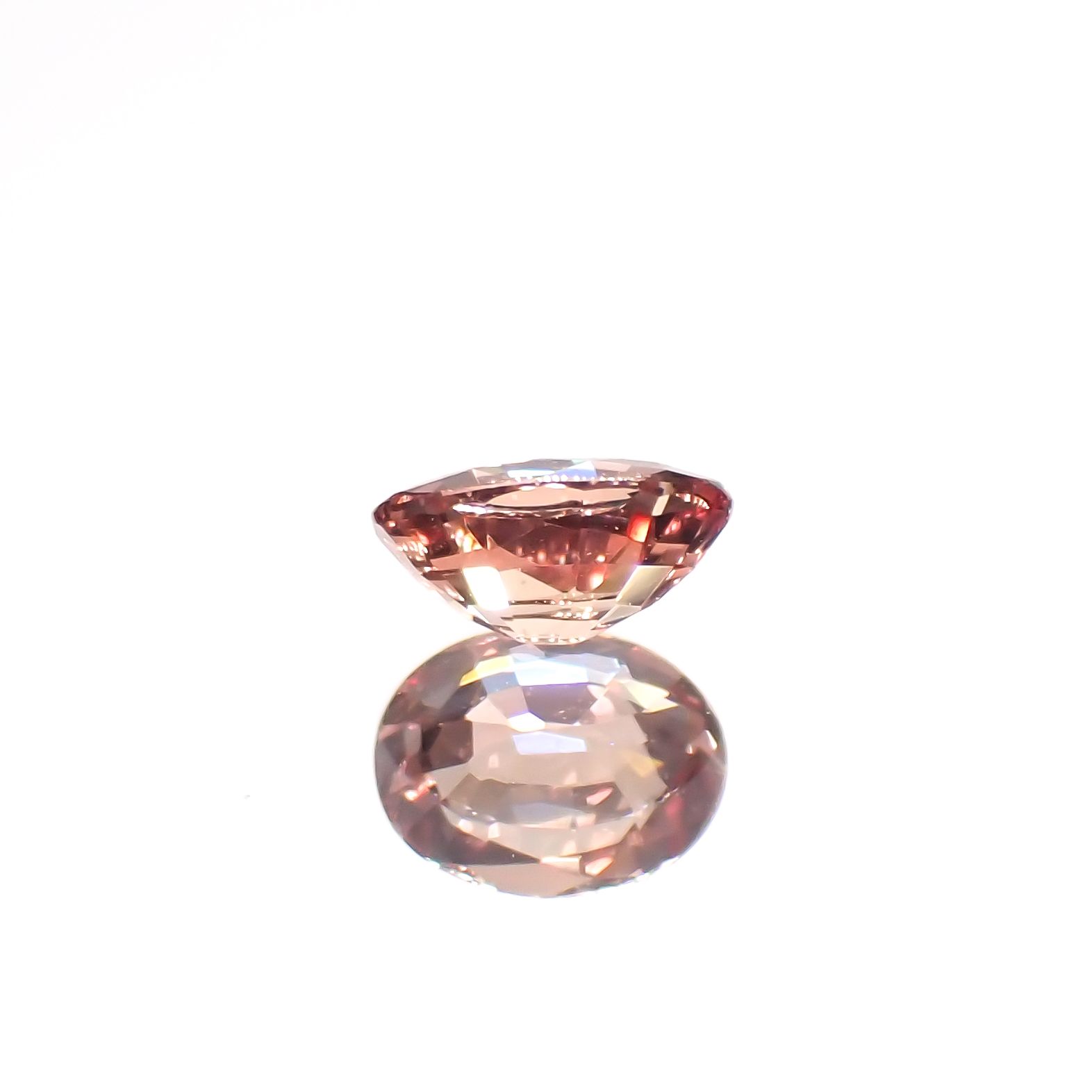 パパラチャサファイア 非加熱(宝石名サファイア/別名パパラチャ・サファイア)スリランカ産 0.22ct GIA鑑付[230521938]4.15x3.2mm前後