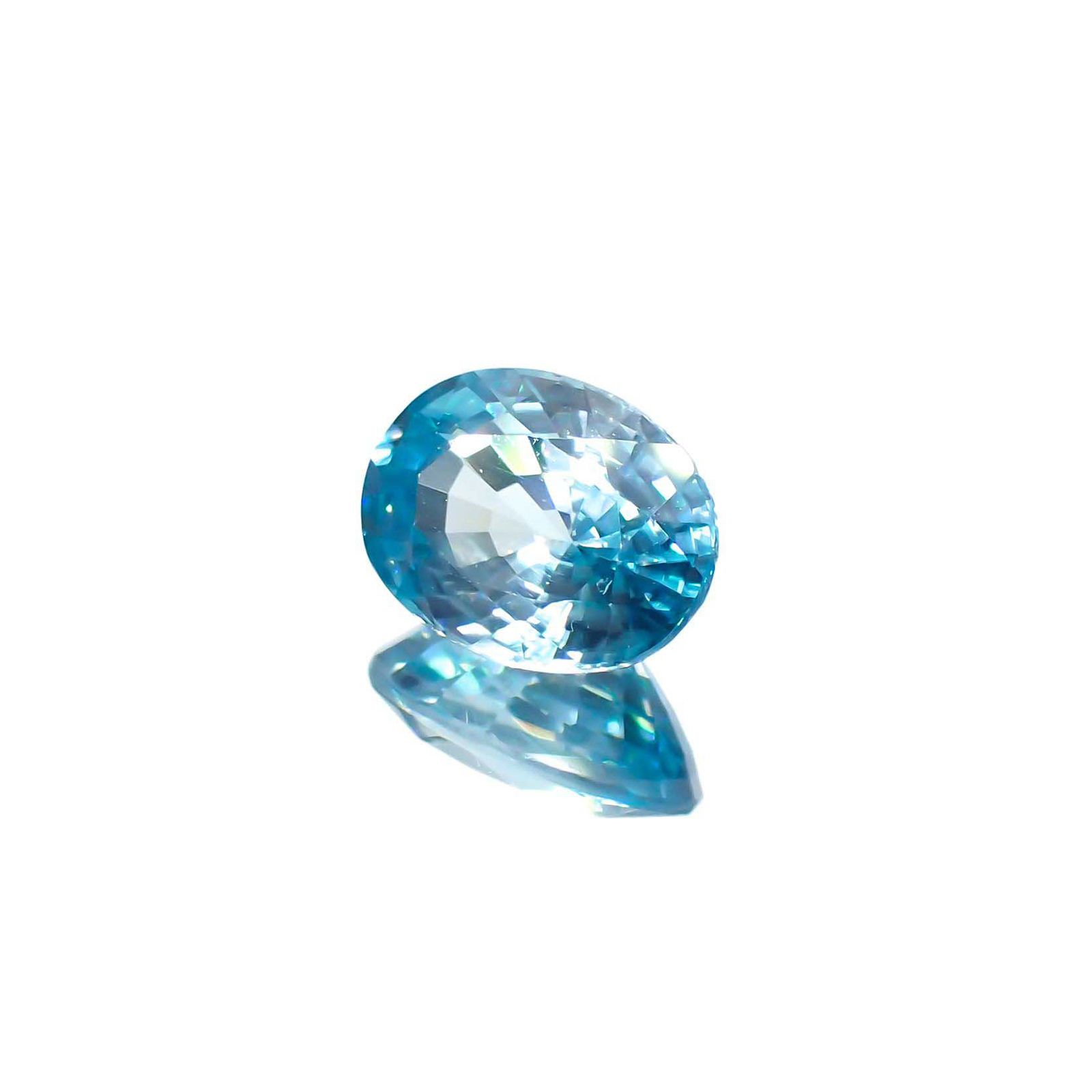 バイカラーブルージルコン カンボジア産 2.08ct [251018642]8.1x6.1mm前後