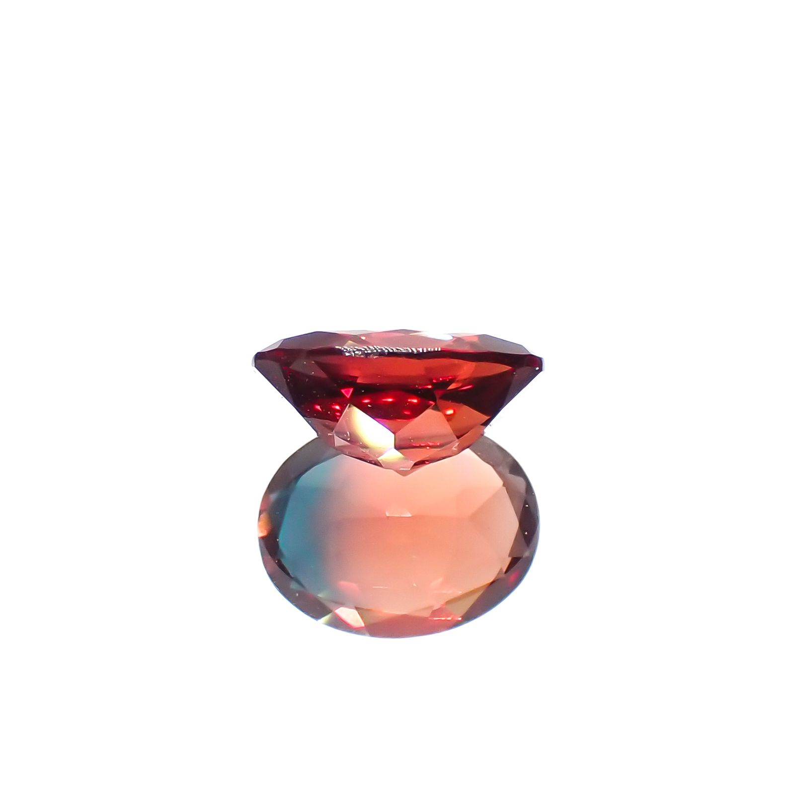 バイカラーアンデシン モンゴル産 1.50ct[231023573]9x7.2mm前後