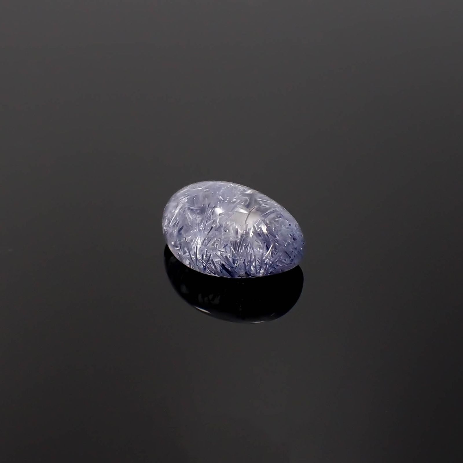 デュモルチェライトインクォーツ ブラジル産 2.90ct / 10.6x6.9mm前後 [230320879]