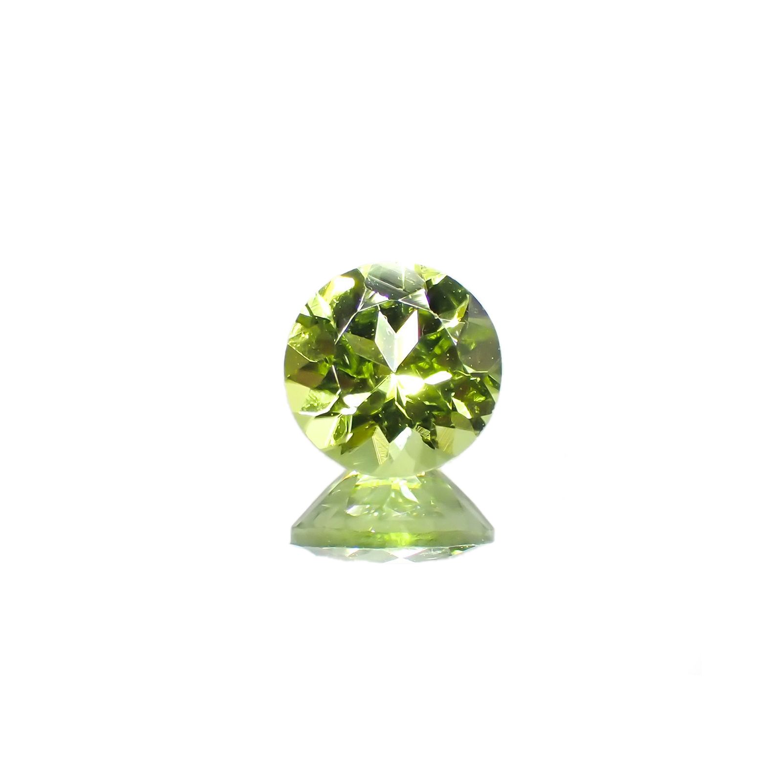 加工OK ペリドット 1.32ct ルース チェッカーカット オーバル