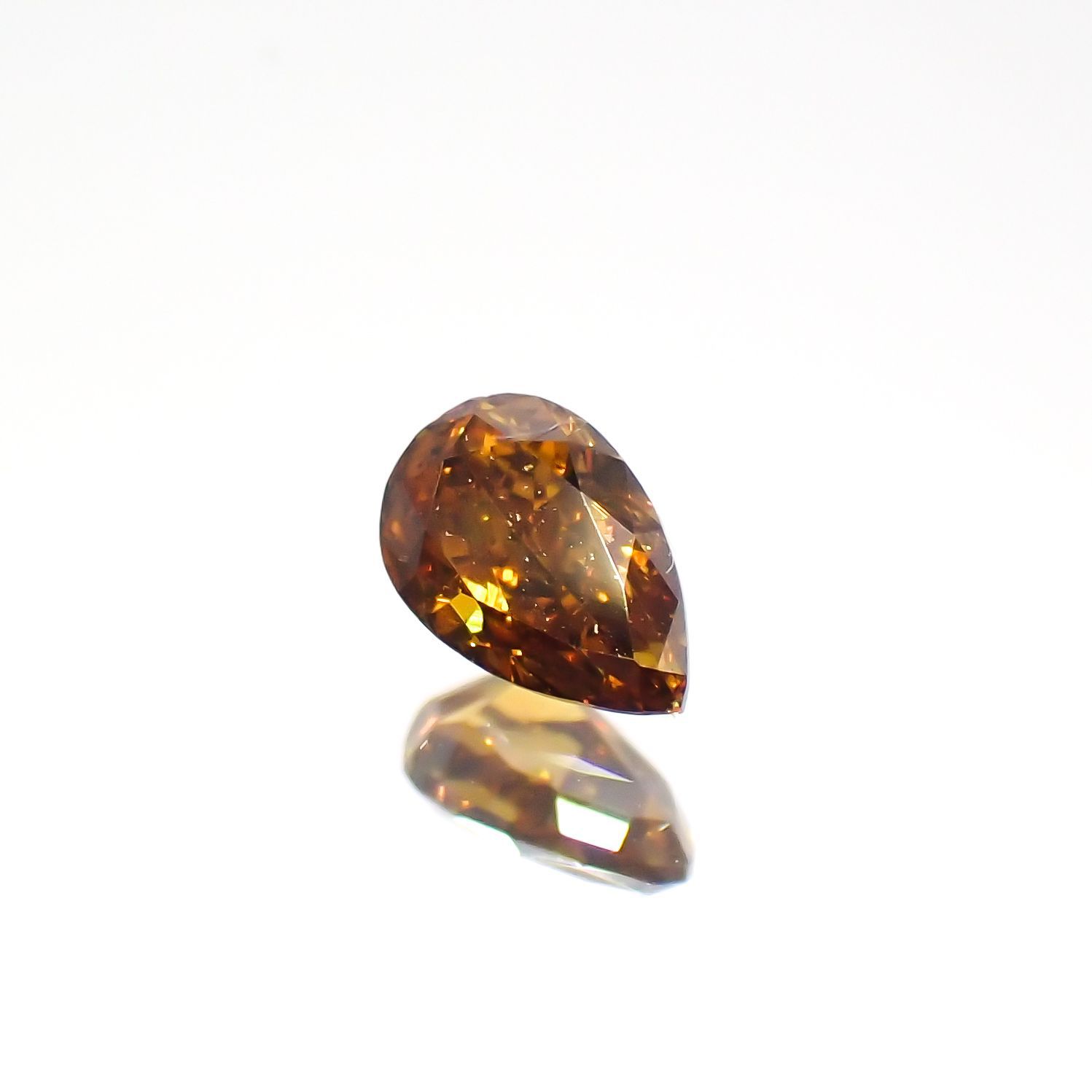 オレンジダイヤモンド SI-1 / FANCY DEEP YELLOW ORANGE(宝石名ダイアモンド) 0.180ct ソ付(CGL)[220115147]4.37x2.87mm前後