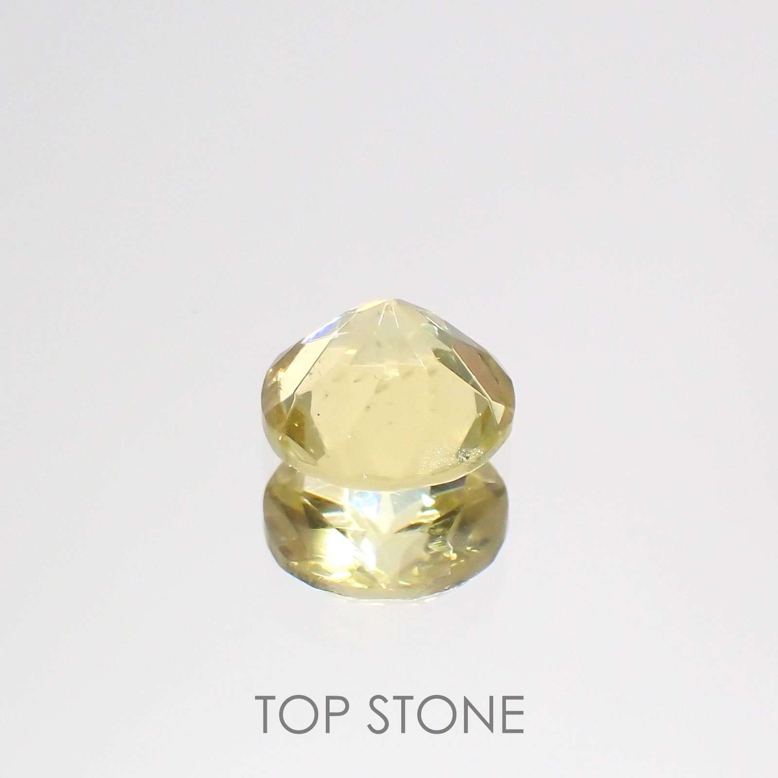 レモンイエローアパタイト(宝石名アパタイト)メキシコ産 0.86ct 識別済[220115469]6x5.9mm前後