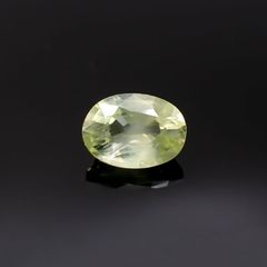クリソベリル(宝石名クリソベリル)マダガスカル産 1.25ct 識別済[220817449]7.3x5.3mm前後