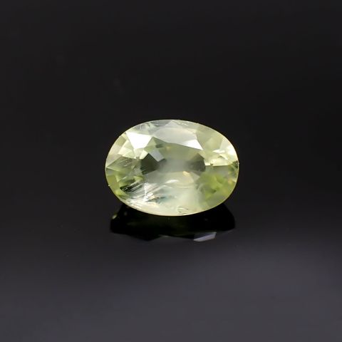 クリソベリル(宝石名クリソベリル)マダガスカル産 1.25ct 識別済[220817449]7.3x5.3mm前後