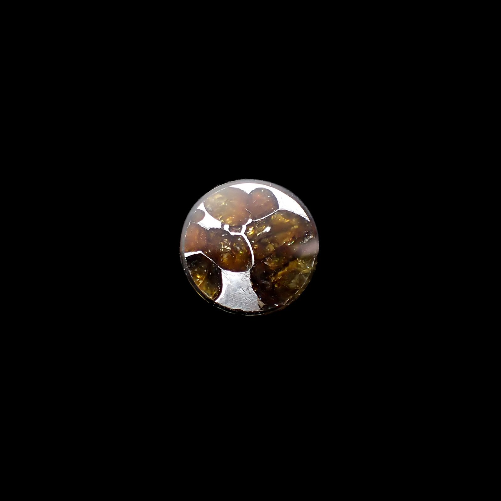 パラサイト隕石Sericho トリプレット 発見地:ケニア 4.59ct[240527650]11.9x11.9mm前後
