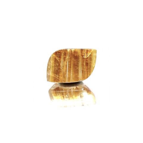 ◇フリーフォーム◇タイチンルチルクォーツ(宝石名ルチルレイテッド・クォーツ) ブラジル産 識別済 7.61ct / 15×10.2mm前後 [25019176]
