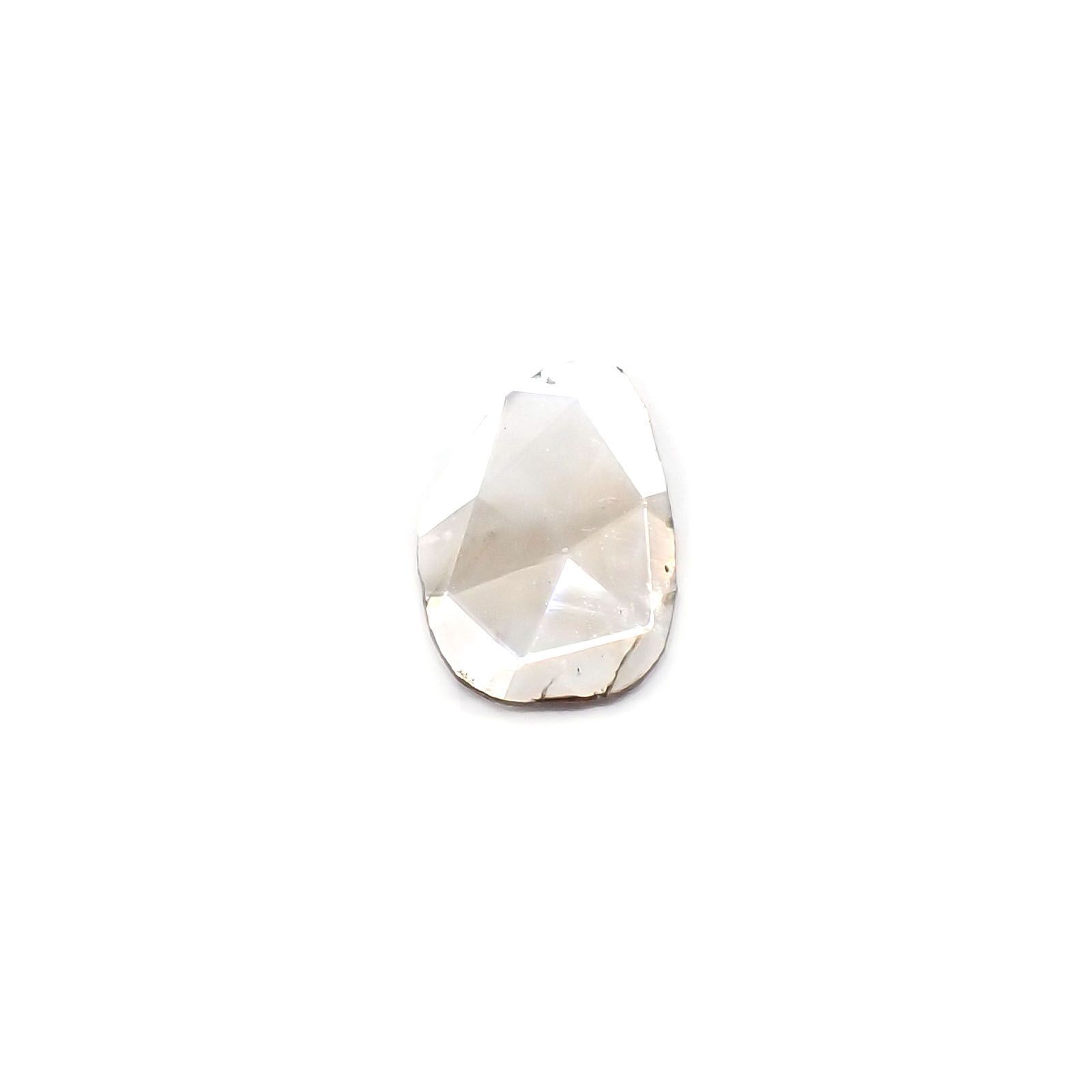 スライスダイヤモンド(宝石名ダイアモンド) 南アフリカ産 0.25ct 識別済[21036568]7.7×5.5mm前後