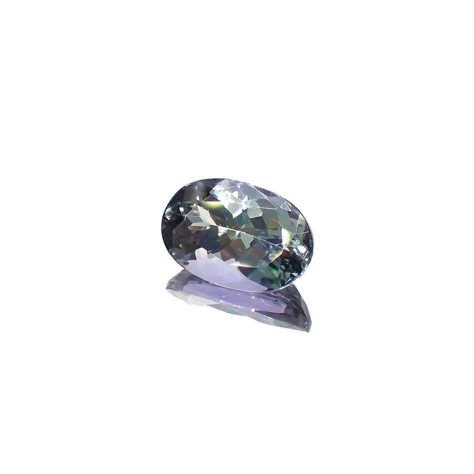 バイカラータンザナイト(宝石名ゾイサイト)タンザニア産 2.48ct 識別済[231224808]10.7x6.9mm前後