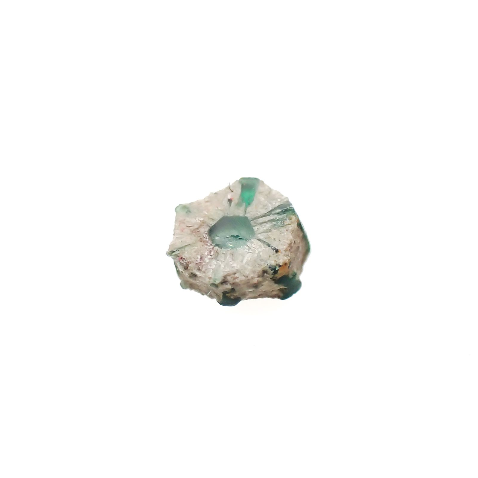 逆トラピッチェエメラルド 原石スライス コロンビア産 0.22ct[240627847]3.5x3.3mm前後
