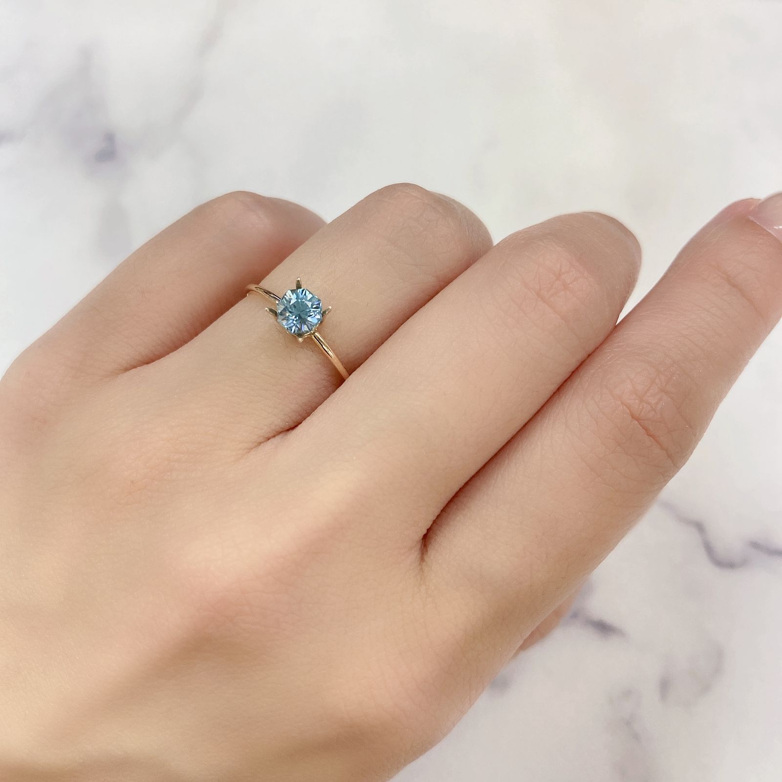 ◇オクタゴンカット◇ブルージルコン(宝石名ジルコン) カンボジア産 0.78ct 識別済[210913355]4.9×4.8mm前後