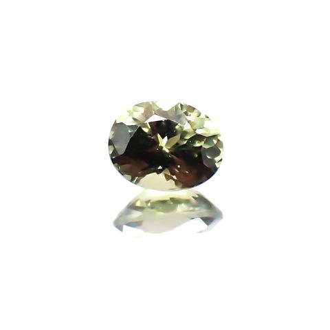 イエローグリーンサファイア 非加熱(宝石名サファイア)タンザニア産 0.49ct 識別済[231124230]5.1x4mm前後