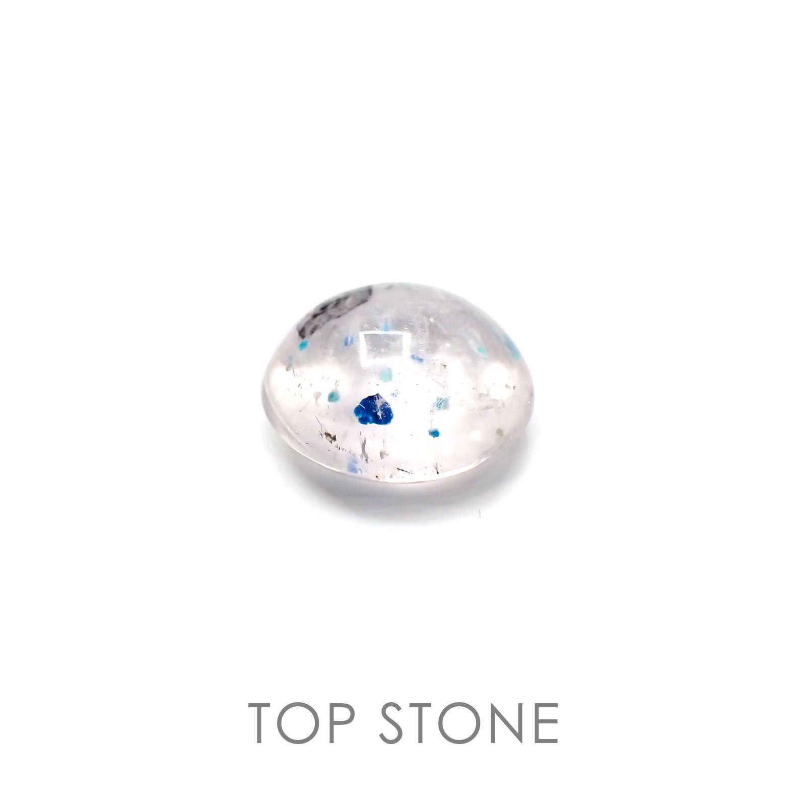 パライバクォーツ(宝石名ギラライト イン クォーツ) ブラジル産 3.58ct 識別済[20106756]10×9.9mm前後
