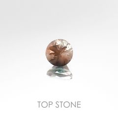 バイカラーオレゴンサンストーン アメリカ産 ルース 0.51ct[20106504]4.9×4.9mm前後